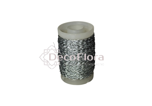 Проволока бульонка 0,3mm 25м 03-серебро. 