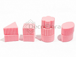 Oasis RAINVOW Флористические тарталетки и канапе из цветной пены розовые 5/6см